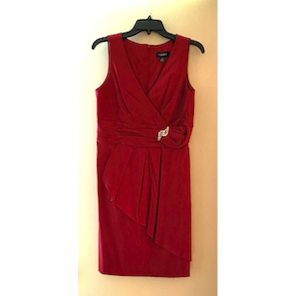 Cheeta B Red Taffeta Cocktail Dress